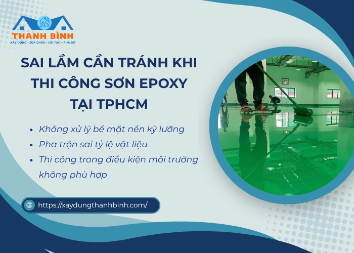 Các sai lầm cần tránh khi thi công sơn epoxy tại TP.HCM