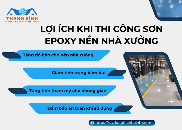 Những lợi ích khi thi công sơn epoxy cho nền nhà xưởng