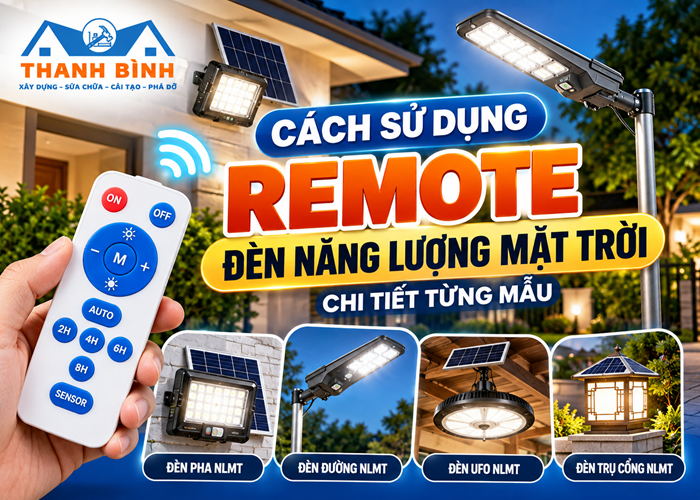 Cách sử dụng remote đèn năng lượng mặt trời chi tiết từng mẫu