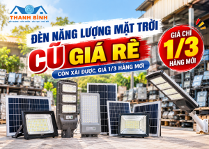 Đèn năng lượng mặt trời cũ giá rẻ, thanh lý giá 1/3 hàng mới, có SLL