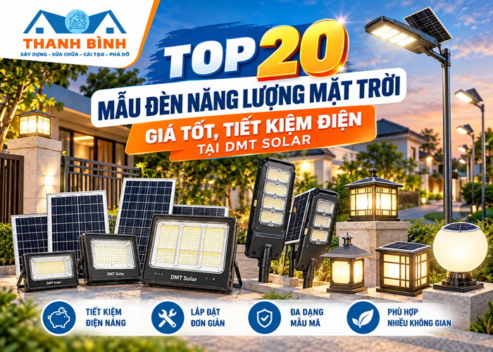 Top 20 mẫu đèn năng lượng mặt trời giá tốt tại DMT Solar