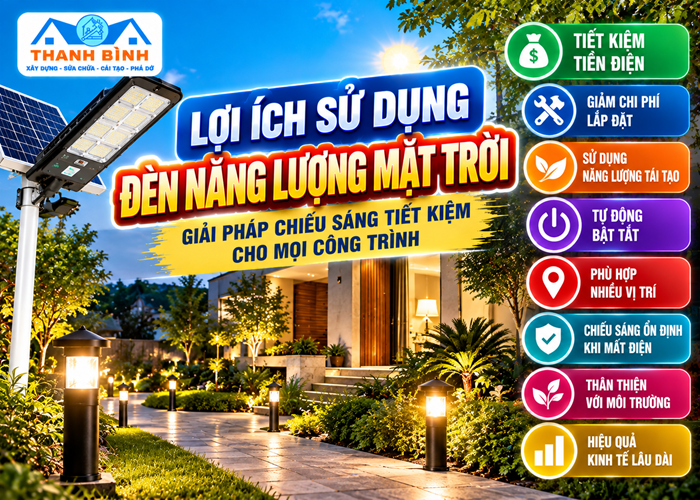 10 Lợi ích sử dụng đèn năng lượng mặt trời đáng quan tâm