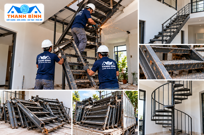 Thu mua cầu thang sắt cũ giá cao tại TPHCM, xem tháo dỡ tận nơi